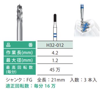 アマルガム除去用アマルガムリムーバー H32カーバイド / 総合歯科材料