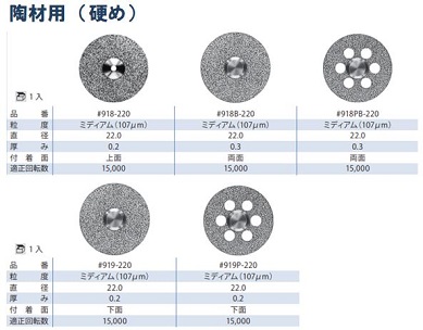 ダイヤモンドジスク全形態 / 総合歯科材料商社 株式会社モモセ歯科商会