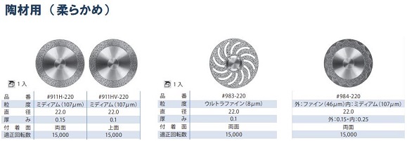 ダイヤモンドジスク全形態 / 総合歯科材料商社 株式会社モモセ歯科商会